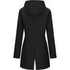 33,000Ft Women'S Softshell Long Jacket With Hood Fleece Lined Windproof Warm Up Waterproof Windbreaker