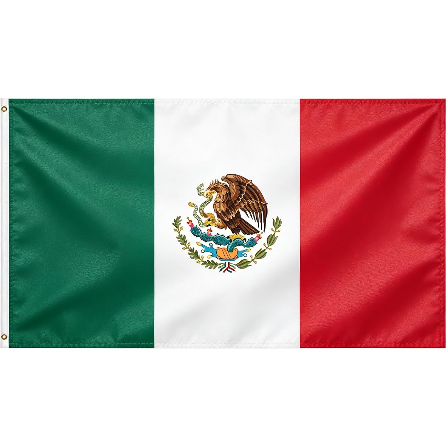 Mexican Flag, Flag Of Mexico 3X5 Ft - Polyester Lightweight Flags With 2 Brass Grommets For Mexican Party Decorations, Sports Events Decorations