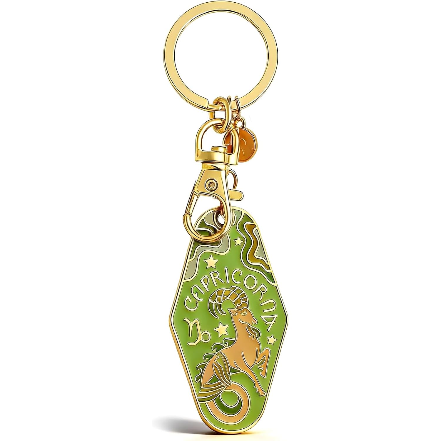Zodiac Motel Keychain Boho Vintage Hotel Keychain Purse Bag Charms for Handbags Cute Car Keys Accessories Gifts for Women