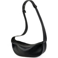 DONNAIN Genuine Leather Sling Bags Crossbody Women, Minimalist Style Casual Chest Bags with Wide Strap