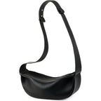 DONNAIN Genuine Leather Sling Bags Crossbody Women, Minimalist Style Casual Chest Bags with Wide Strap