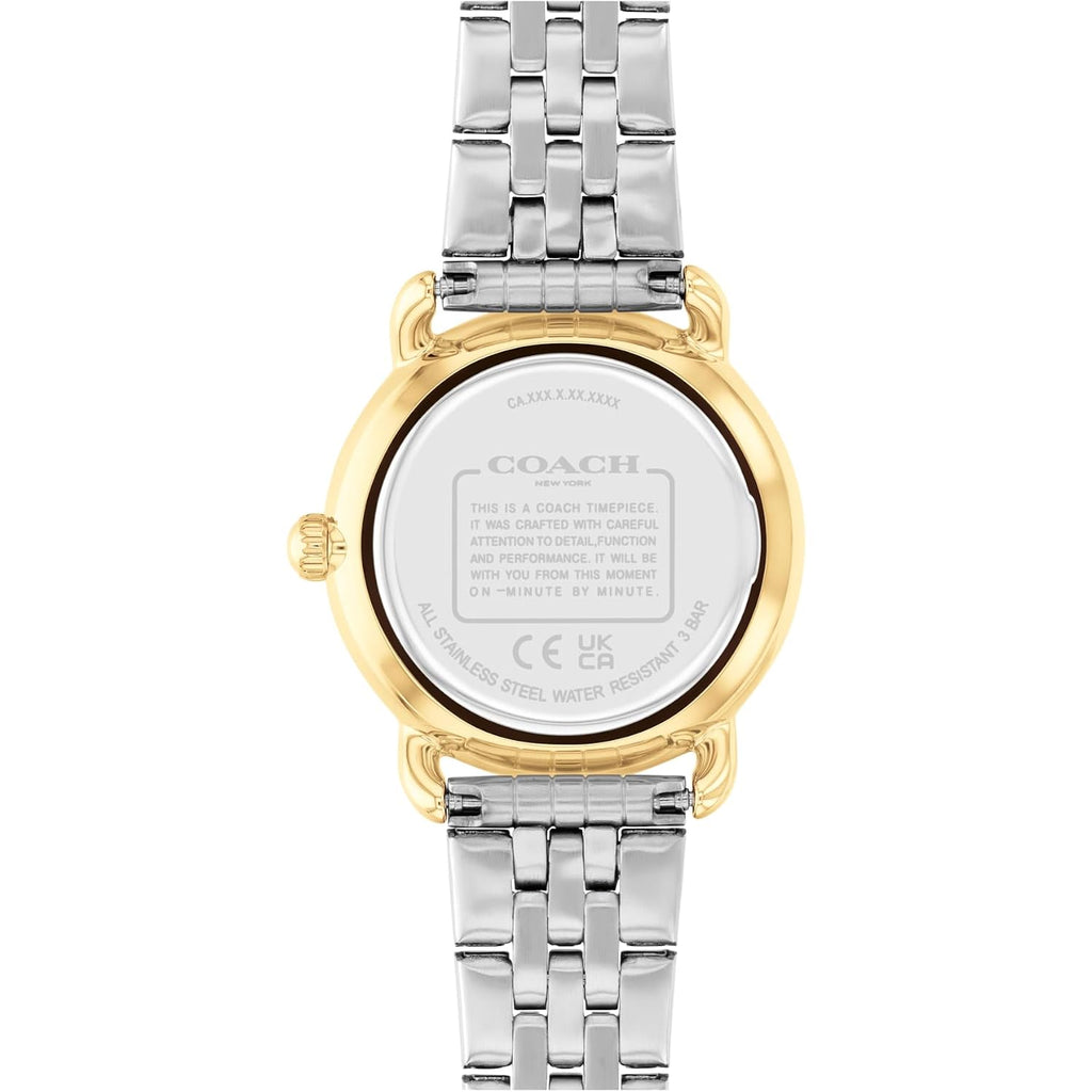 Coach Elliot Women’S Quartz Watch – Two-Tone Link Bracelet – 2-Hand Analog Movement - Iconic Style - Gift For Her - 28Mm