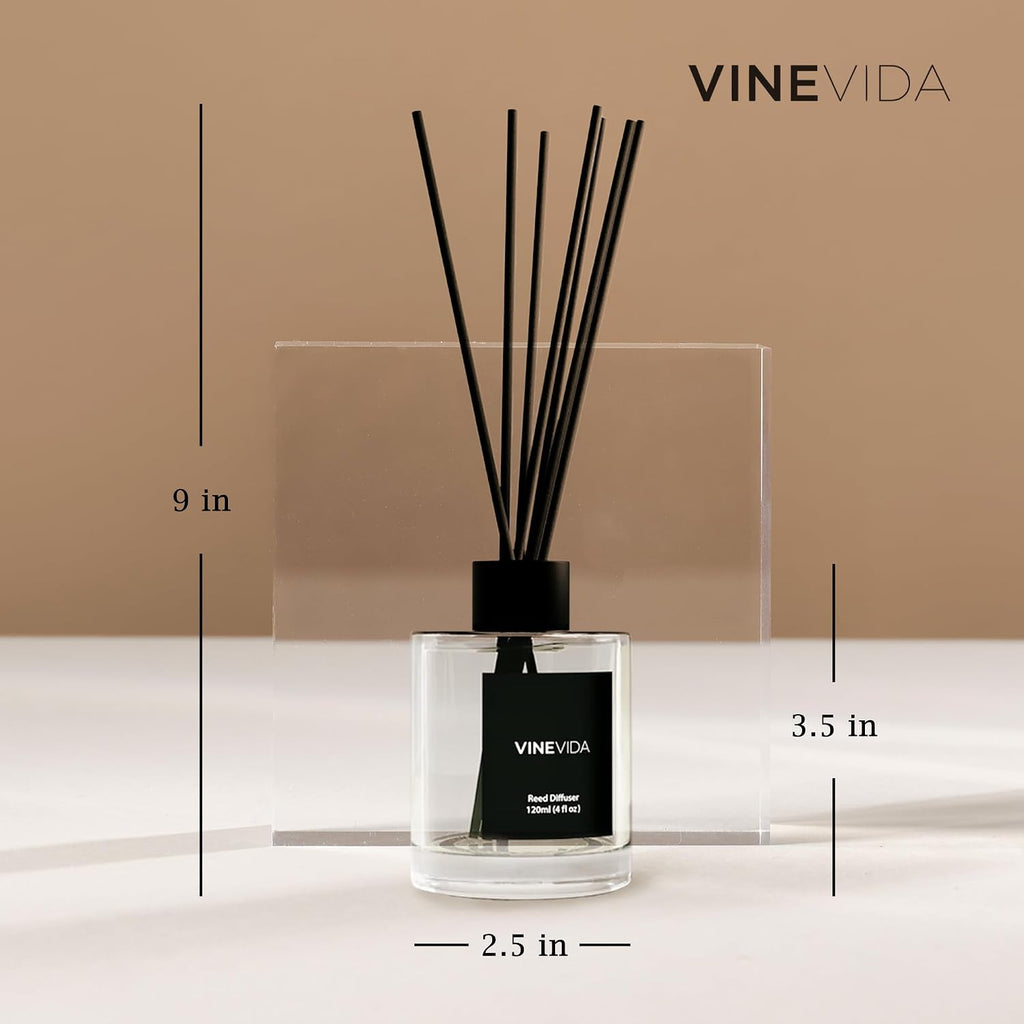 Vinevida Prime Reed Diffuser For Home & Bathroom | Long-Lasting Scent Sticks Set | Oil Stick Diffuser | Bathroom Scent - Room Fragrance No. 3100 - Inspired By: Tobacco And Vanilla