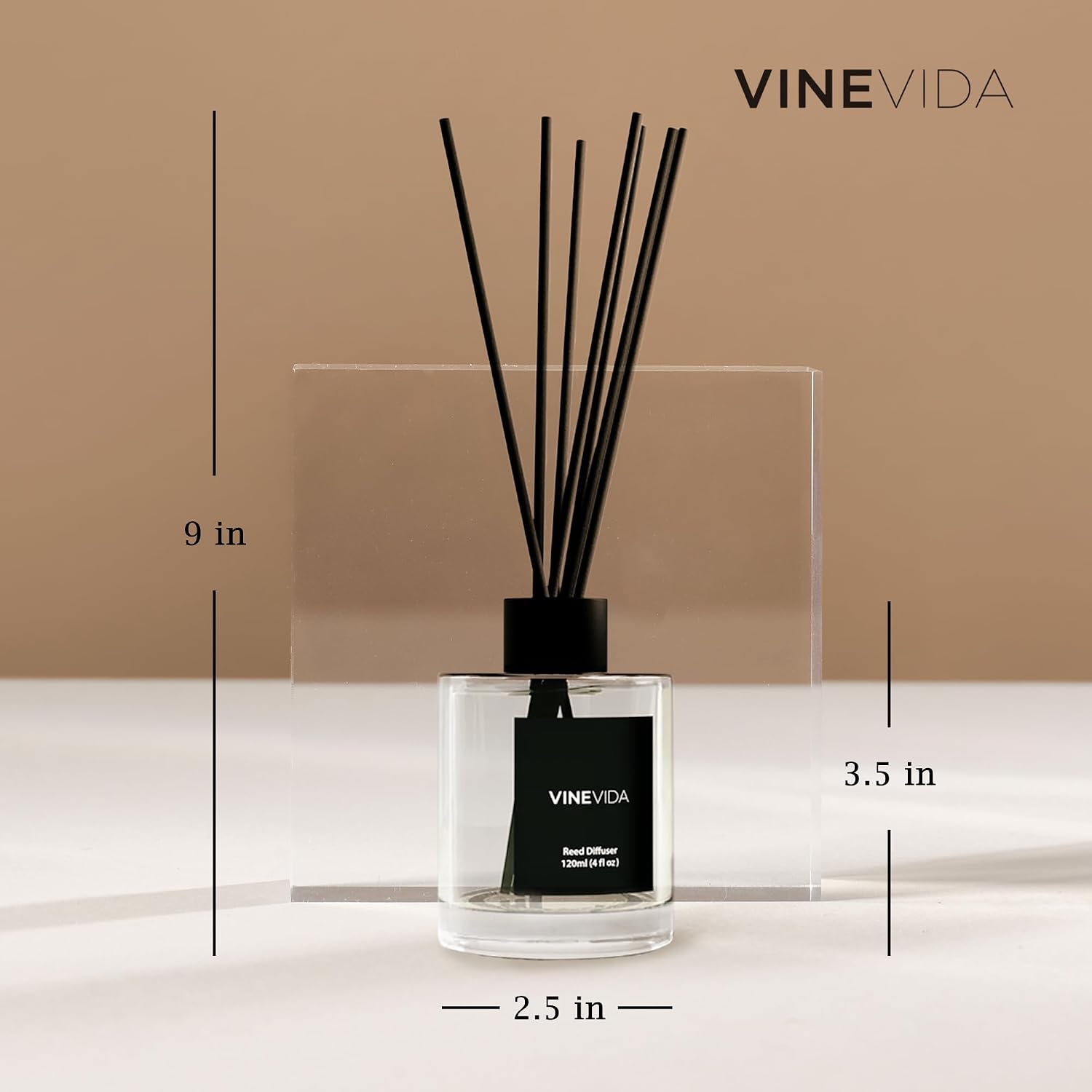 Vinevida Prime Reed Diffuser For Home & Bathroom | Long-Lasting Scent Sticks Set | Oil Stick Diffuser | Bathroom Scent - Room Fragrance No. 3100 - Inspired By: Tobacco And Vanilla