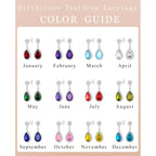 Silver Diamond Dangle Earrings for Women Rhinestone Teardrop Crystal Cubic Zirconia Drop Dangling Wedding Costume Jewelry