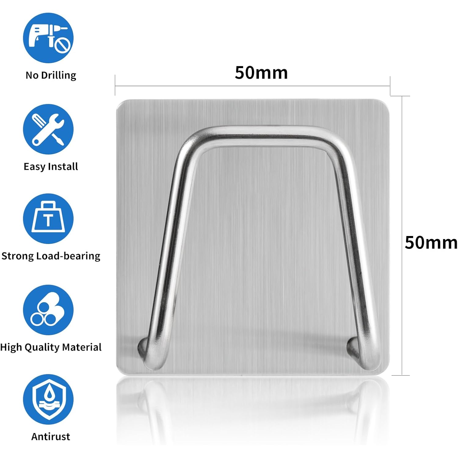 Luckyiren 2-Pack Stainless Steel Sponge Holder For Kitchen Sink - Rustproof Brushed Sus304 Sponge Caddy Organizer, Wall/Surface Mount, Drainage Design, Clutter-Free Storage