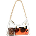 Clear Purse Bag For Stadium Events Transparent Clear Crossbody Shoulder Chain Bag