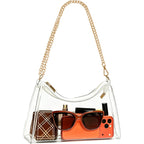 Clear Purse Bag For Stadium Events Transparent Clear Crossbody Shoulder Chain Bag