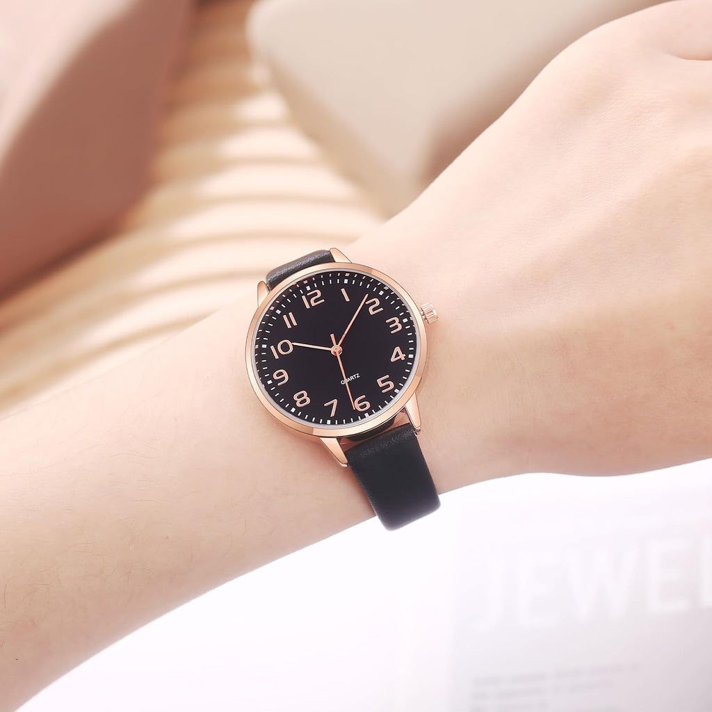 Ibso Women Watches Leather Mesh Strap Round Case Analog Fashion Ladies Wrist Watches