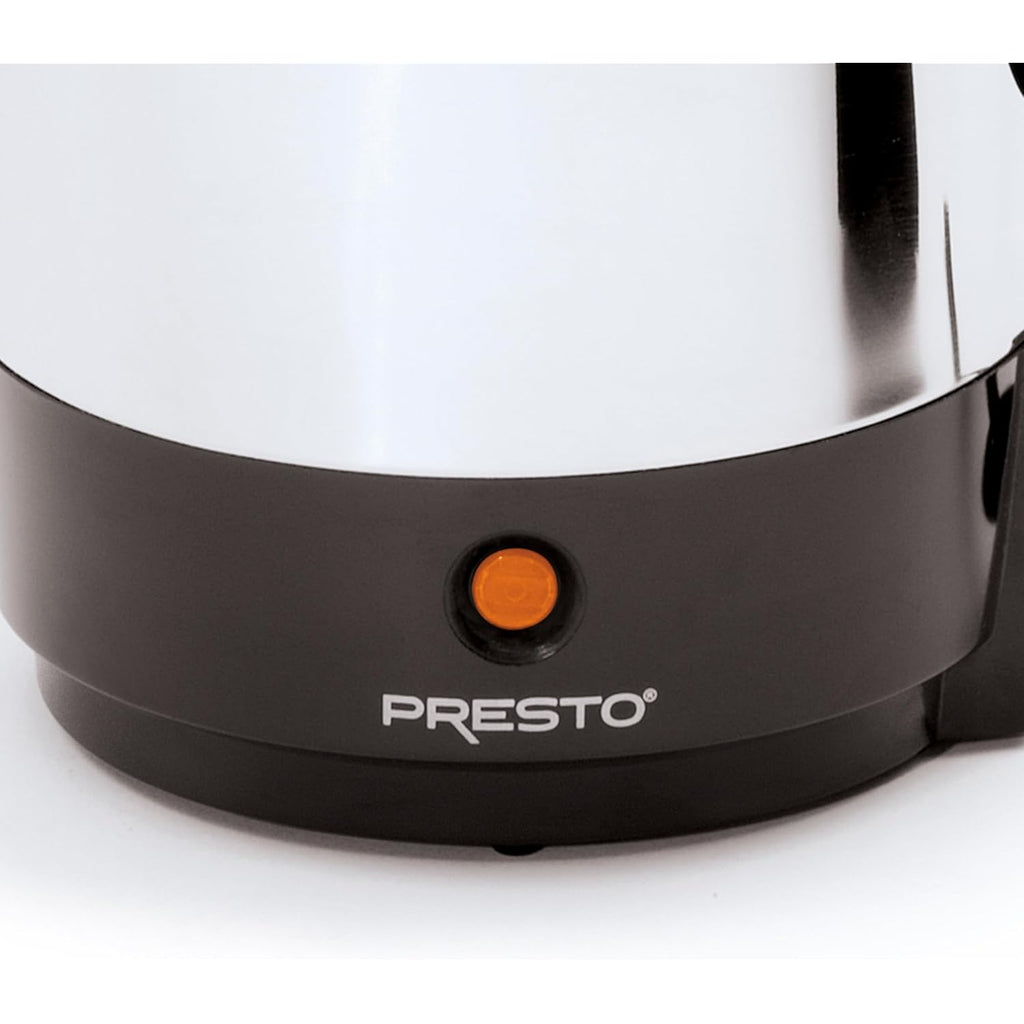 Presto 02811 Stainless Steel Electric Coffee Percolator - 12-Cups, Easy-Pour Spout, Stay-Cool Handle, Make 2-12 Cups