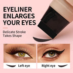 2 Pcs Dual-Ended Eyeliner Stamp, Easy To Apply Cat Eye Stamp With L/R Markings, Waterproof & Smudge-Resistant, Beginner-Friendly Winged Eyeliner (Black)