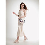 Clear Purse For Women Stadium Approved, Clear Crossbody Bag With Leather Edging For Concert Sports Events