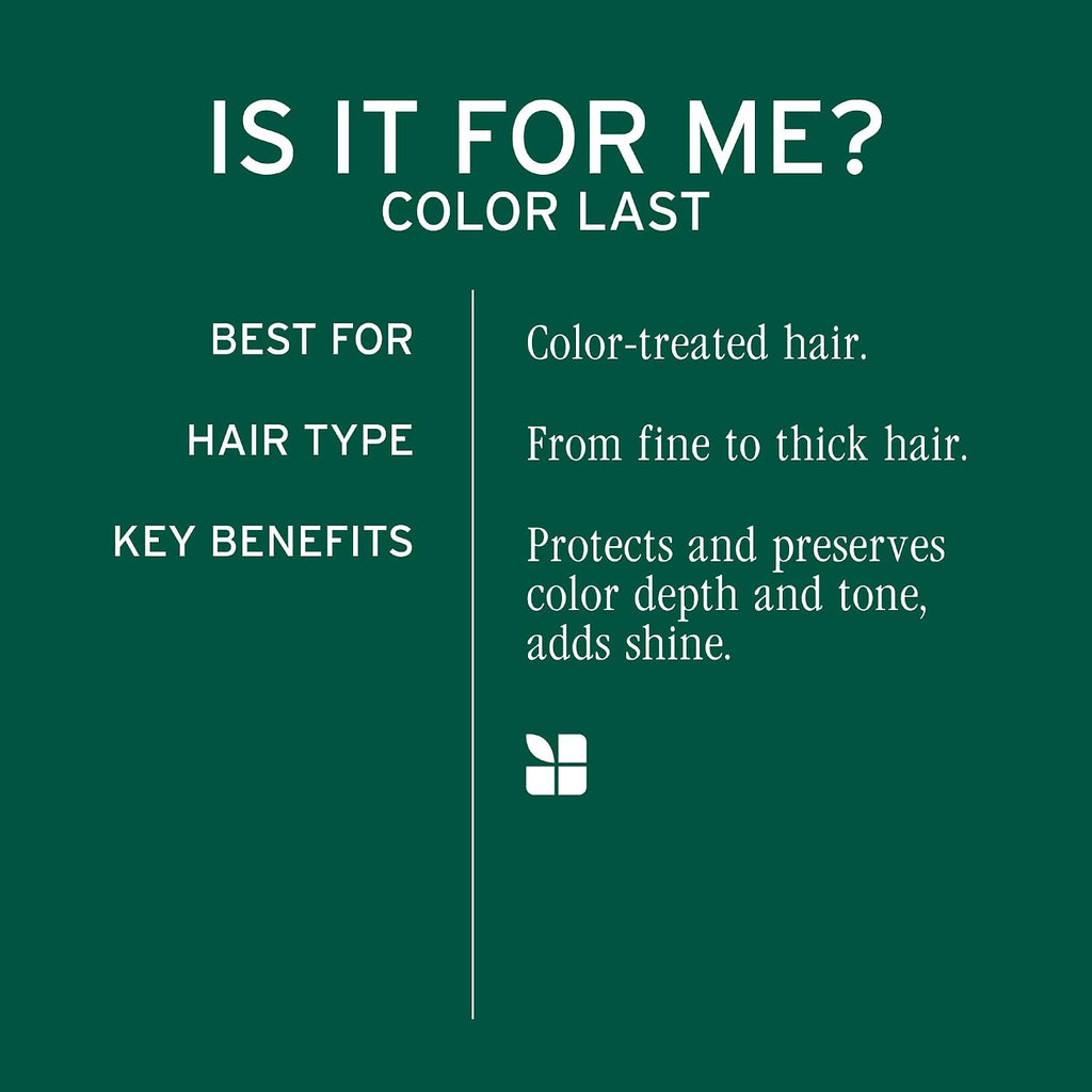 Biolage Color Last Shampoo - For Color-Treated Hair, Gently Cleanses, Nourishes, Strengthens, Hydrates And Adds Shine, Soybean Oil & Stearic Acid, Paraben & Mineral Oil-Free, Vegan