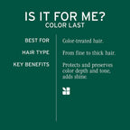 Biolage Color Last Shampoo - For Color-Treated Hair, Gently Cleanses, Nourishes, Strengthens, Hydrates And Adds Shine, Soybean Oil & Stearic Acid, Paraben & Mineral Oil-Free, Vegan
