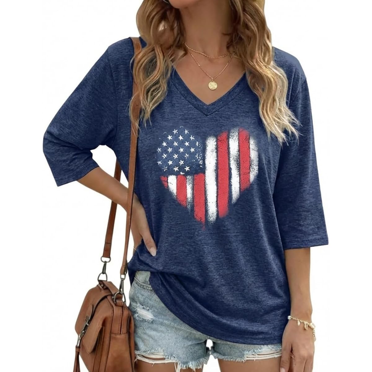 Women's Half Sleeve T-Shirts Cute Summer Graphic Tees Short Sleeve Shirt Casual Basic Loose Fit Tops