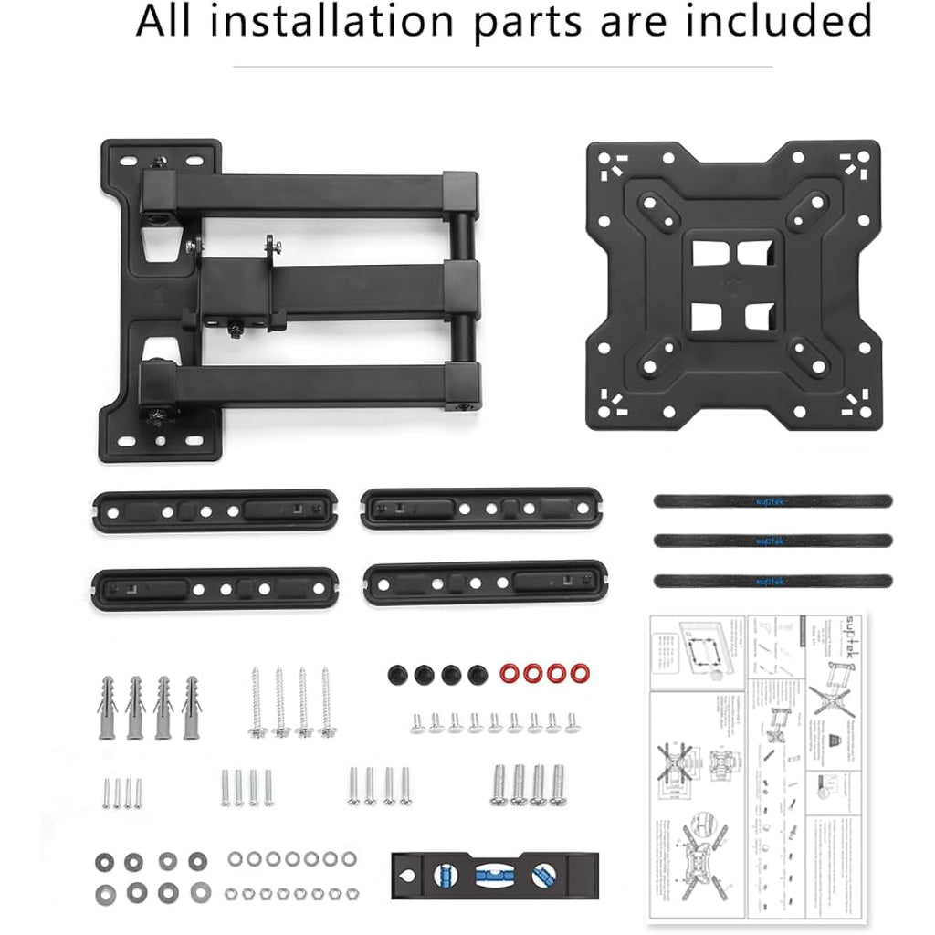 Suptek Tv Wall Mount Swivel And Tilt Full Motion For Most 23 To 60 Inch Tv Mount Up To 66Lbs Max Vesa 400X400Mm (A1+)