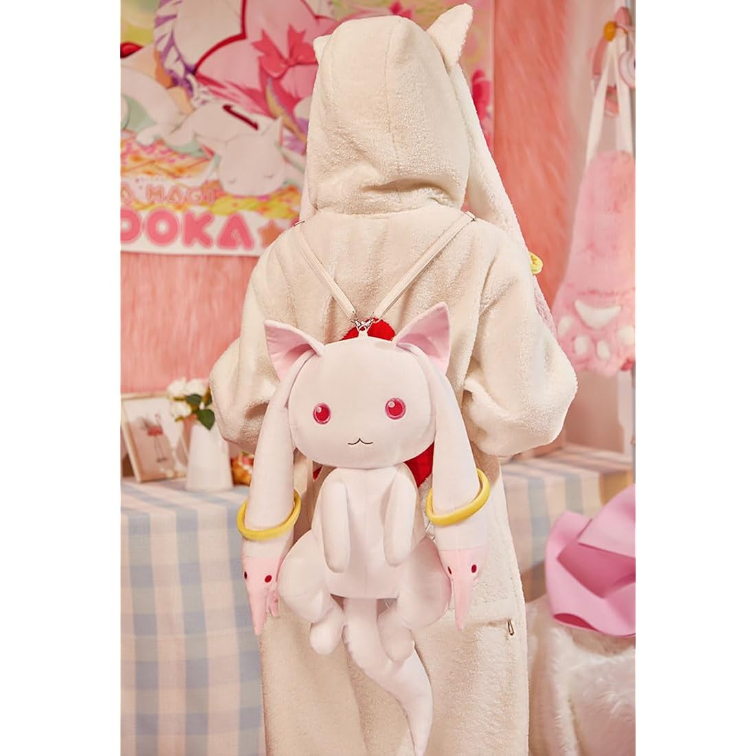 Micotaku Women Backpack Puella Magi Madoka Magica Officially Licensed Cute Kyubey Backpack
