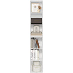 Furinno Luder Book Shelf, 6-Tier Tall Modern Bookshelf, Bookcase With Open Shelves, 9.3 X 12 X 71, For Living Room, Bedroom, Home Office, White