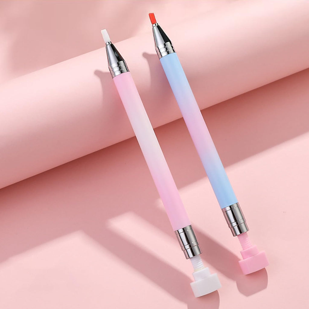 Rhinestone Picker Wax Pen, Refillable Rhinestones Applicator with 3 Additional Wax Refills, Rhinestone Picker Tools for Nail Art Design and Diamond Art Painting