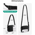 BAGSMART Cross Body Purse, Mini Crossbody Bags for Women Travel Purse, Puffy Shoulder Handbag Wallet with RFID Blocking Slots, Black-small