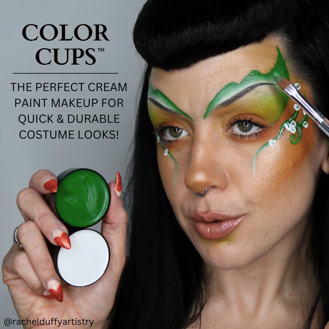 Mehron Makeup Color Cups | Stage, Foundation, Face Paint, Body Paint, Halloween Makeup | Greasepaint .5 oz (14 g) (Black)