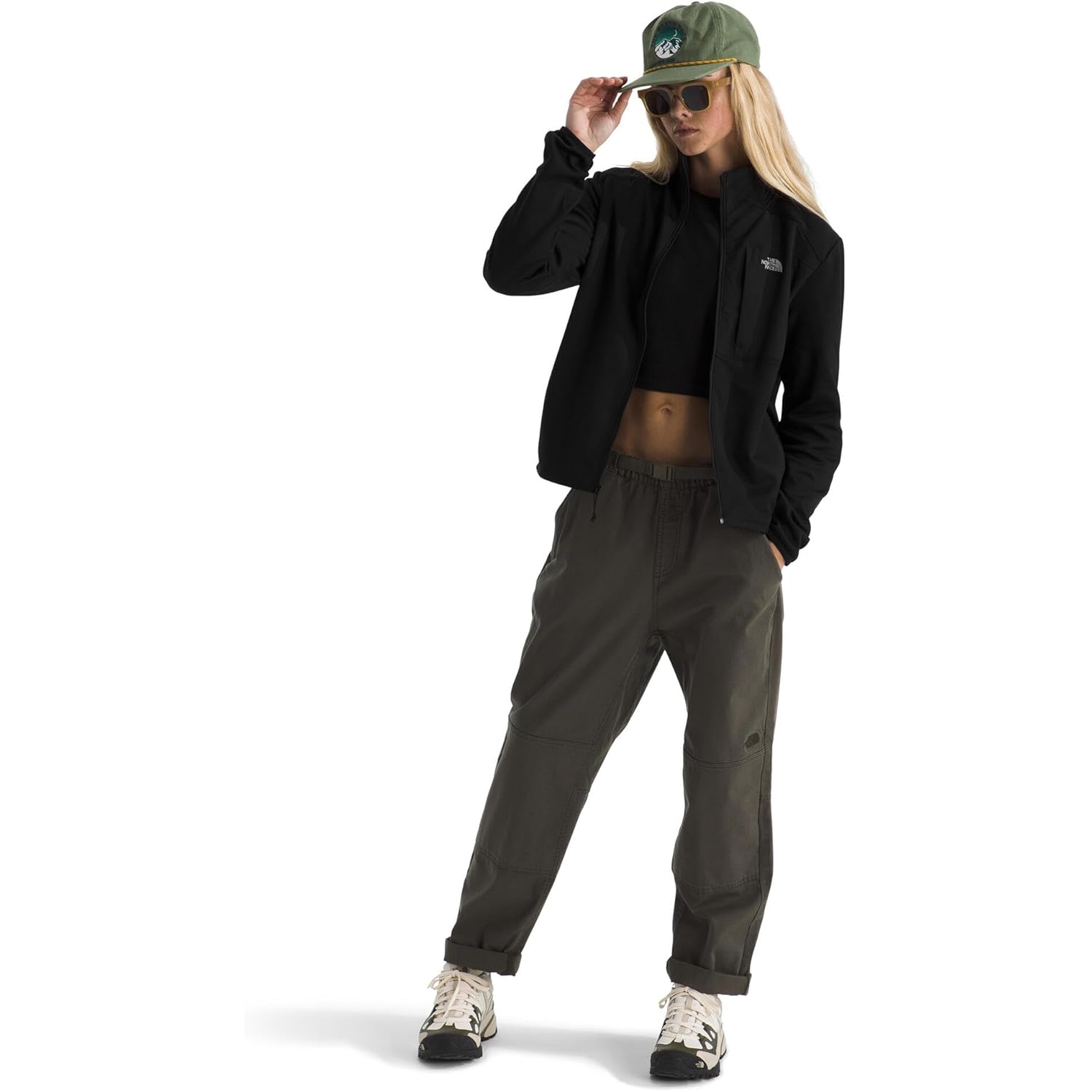 THE NORTH FACE Women's TNF Performance Fleece Full Zip Jacket | Lightweight Pullover With Zip Pockets