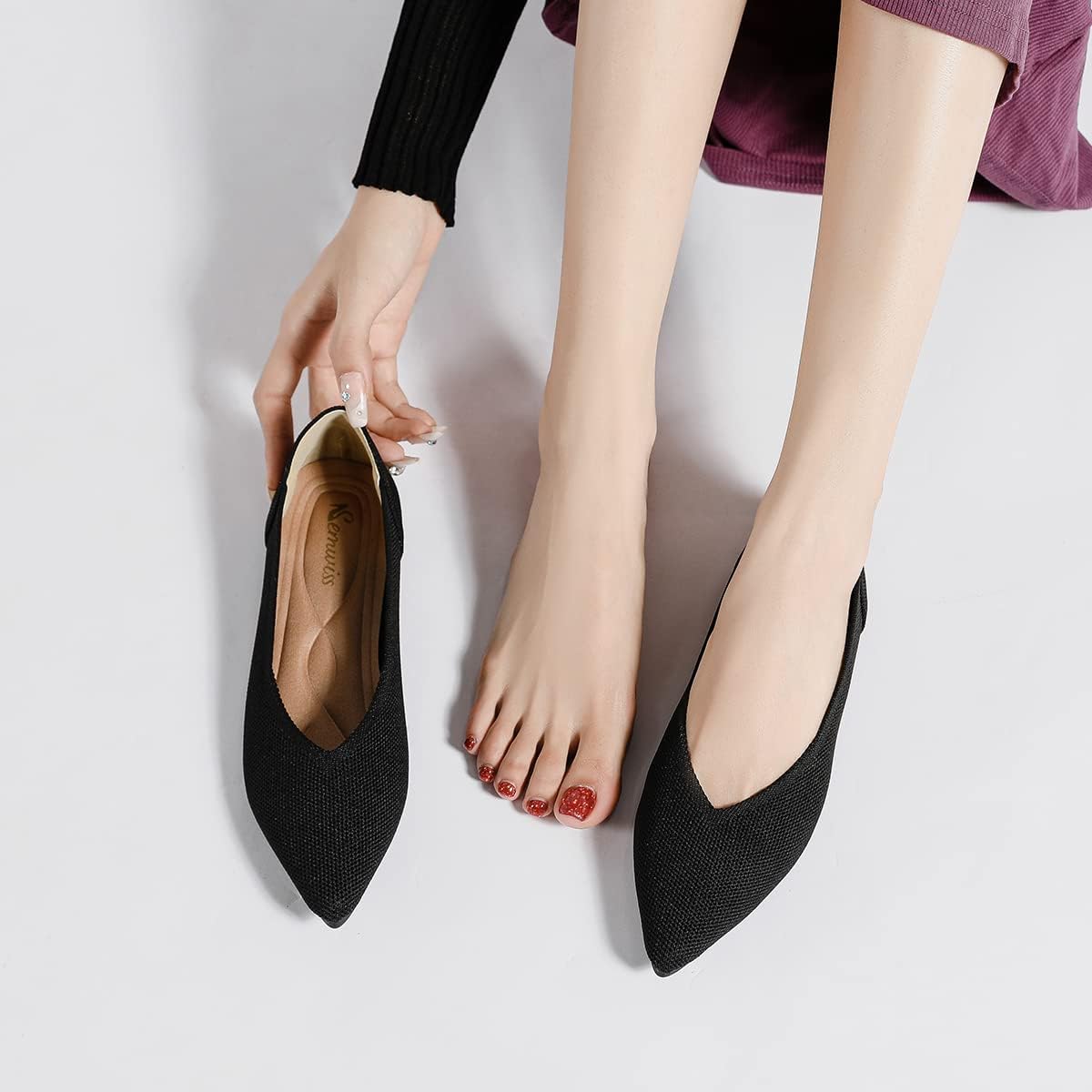 Women'S Ballet Flats Comfortable Casual Dressy Shoes,Work Flats Office Shoes Pointed Toe Leopard Flats.