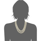 Anne Klein Women's Gold-Tone Blanc Pearl Collar Necklace