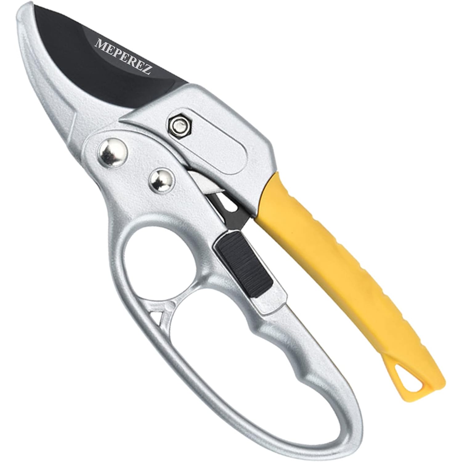 Premium Germany - Steel Pruning Shears, Work 3 Times Easier, Pruners Heady Duty, Sharp Garden Clippers Cuting Florist Flower, Hedge, Herb, Rose, Indoor Live Plants, Arthritis Weak Hand Snips