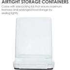 Vtopmart 4 PCS Large Food Storage Containers 5.2L / 175oz, 4 Pieces BPA Free Plastic Airtight Canisters for Flour, Sugar, Baking Supplies, Rice with Lids, 4 Measuring Cups and 24 Labels, Black