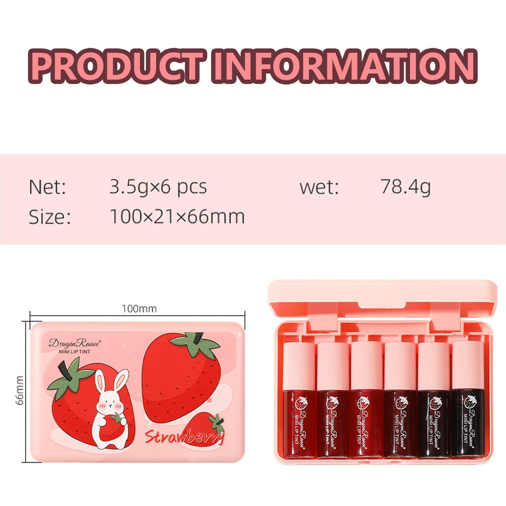 Lip Stain, 6 Colors Lip Tint Stain Mini Liquid Lipstick, Lip Stain Long Lasting Waterproof, Lip Gloss For Women, Makeup, Make Up, Makeup Set, Teen Girl Stuff, Cute Stuff, Maquillaje, High Pigment