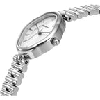 Berny Silver Watches For Women Dainty Ladies Wristwatch Vintage Copper Mirrors Shape Japanese Quartz Movement 3Atm Waterproof All Stainless Steel Fashion Female Wrist Watch Birthday Gifts