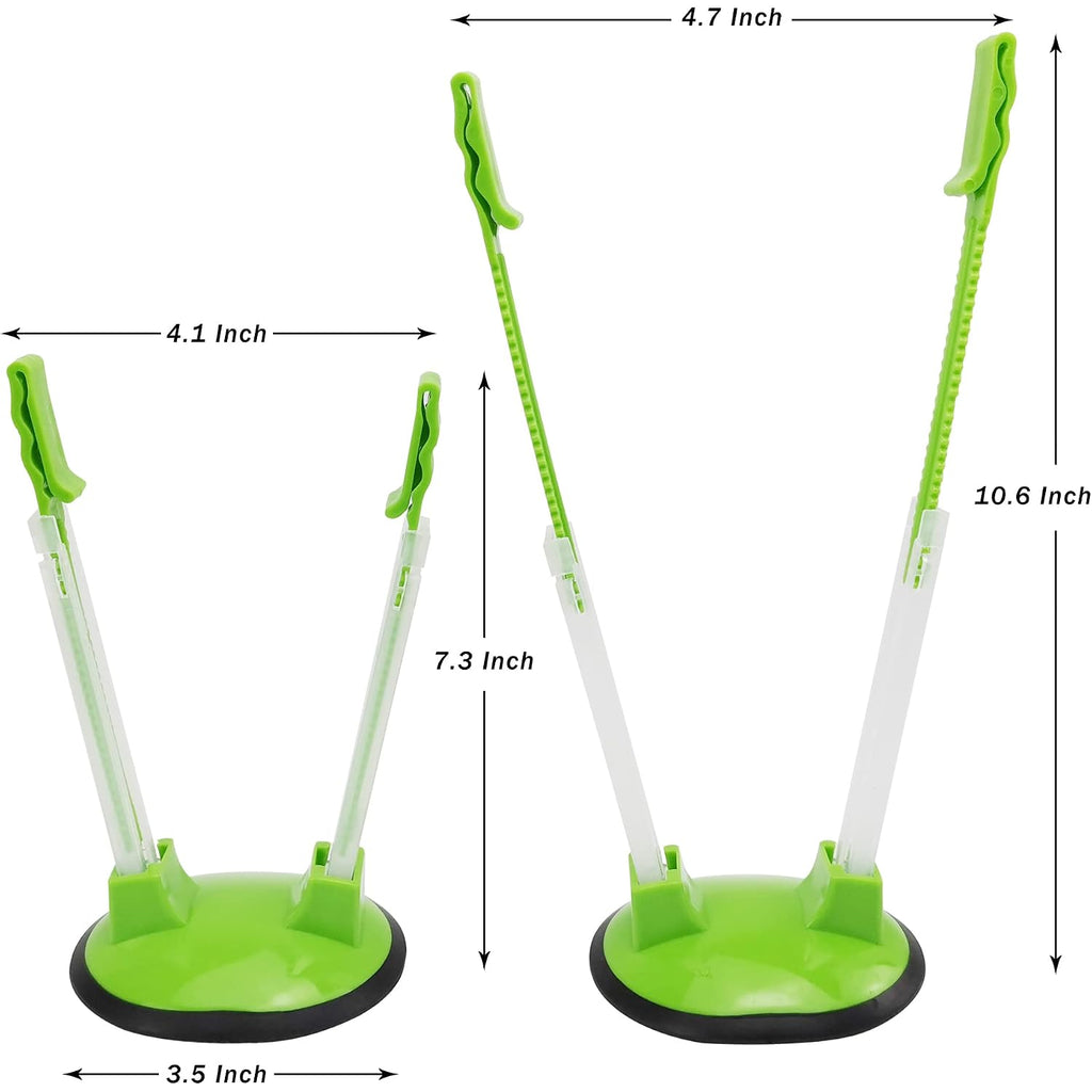 Ruibo Baggy Rack Holder For Food Prep/Ziplock Bag, Meal Planning/Plastic Freezer Bag Holders Stand, Green, Pack Of 4-4 Pcs