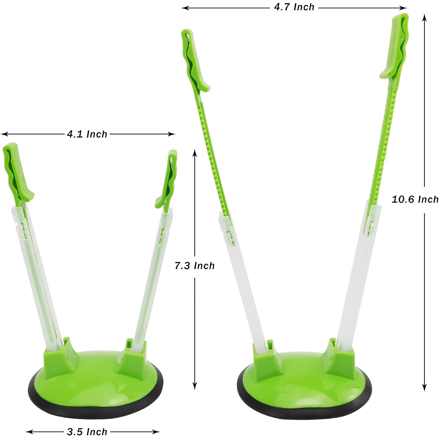 Ruibo Baggy Rack Holder For Food Prep/Ziplock Bag, Meal Planning/Plastic Freezer Bag Holders Stand, Green, Pack Of 4-4 Pcs