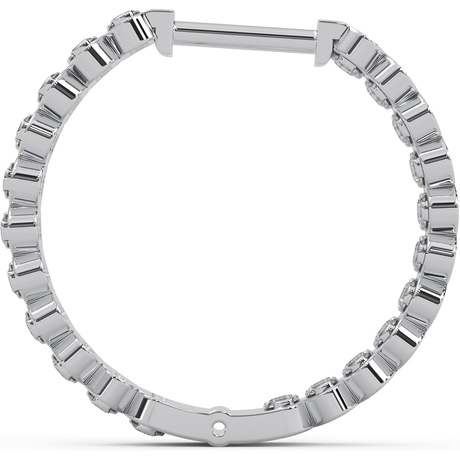 1.06 Ctw Round Cut Natural Diamond Designer Hoop Earrings for Women | 925 Sterling Silver | I-J Color I2-I3 Clarity | Hypoallergenic Fine Jewelry | Elegant Gift Box Included