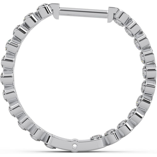 1.06 Ctw Round Cut Natural Diamond Designer Hoop Earrings for Women | 925 Sterling Silver | I-J Color I2-I3 Clarity | Hypoallergenic Fine Jewelry | Elegant Gift Box Included