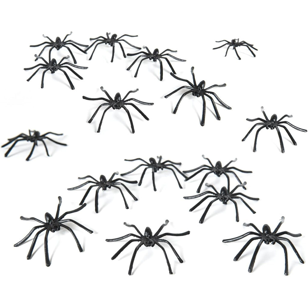 Happy Hippo Halloween Spider Web Decoration, 200 Sqare Feet & Plastic Spiders, Halloween Party Supplies, Spider Webs (Small, 200 Sq Feet) (8 Fake Spiders Included)