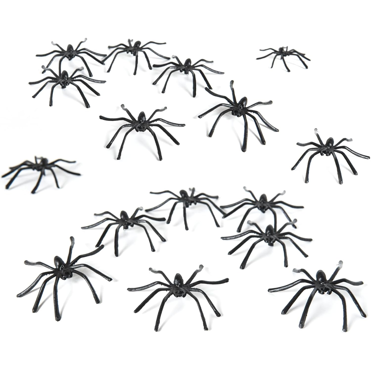 Happy Hippo Halloween Spider Web Decoration, 200 Sqare Feet & Plastic Spiders, Halloween Party Supplies, Spider Webs (Small, 200 Sq Feet) (8 Fake Spiders Included)