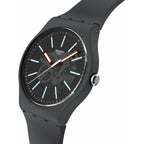Swatch New Gent Biosourced Lacquered Unisex Watch Casual Polymer Grey Quartz Waterproof Cobblestone Street
