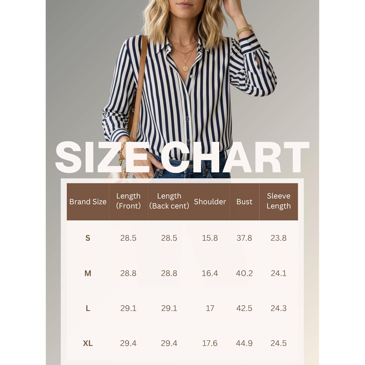 Women’s Long Sleeve Button Down Shirt, Classic Blouse with Pearl Buttons, Casual & Dressy Tops for Women