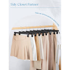 Smartor Pants Hangers - 30 Pack, Black Clips Hangers With 360° Hooks, Shorts Hanger With Strong Clamps, Dress, Heavy Duty As Trousers, Skirt, Jeans, Towel And Bottom Clothes -12 Inch
