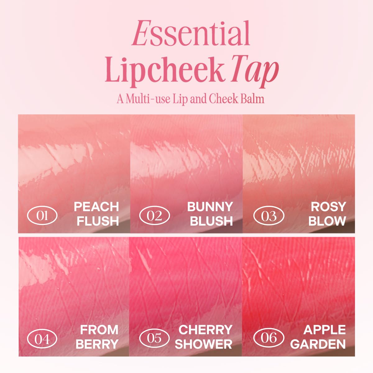 CLIO Essential Lip & Cheek Tap, Pocket Blush, Creamy & Blendable Color For Lips and Cheeks, Contour & Highlight Face, Buildable Dewy & Natural Glow Finish, Non-Greasy, Travel-Sized (05 CHERRY SHOWER)
