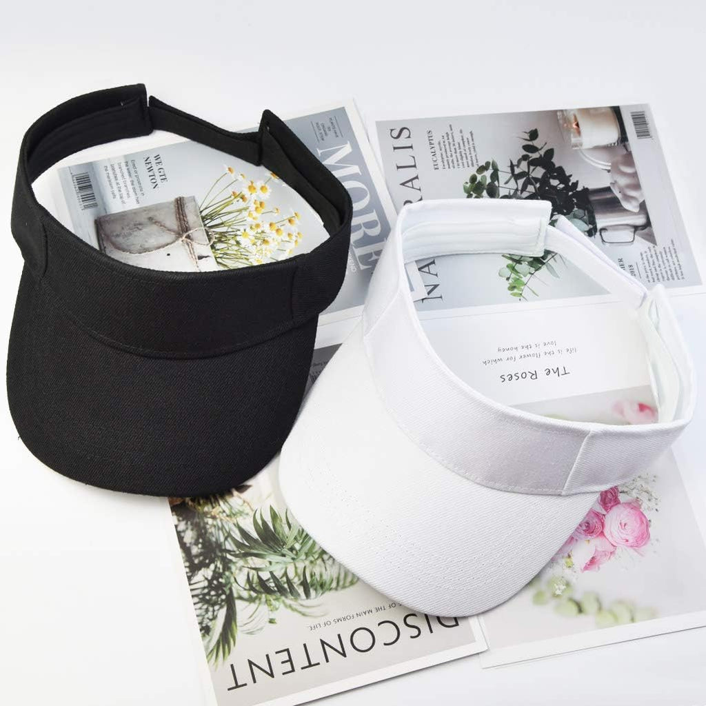 Marrywindix 5 Pieces Sport Wear Athletic Visor Sun Sports Visor Hat Visor Adjustable Cap for Women and Men (One Size)