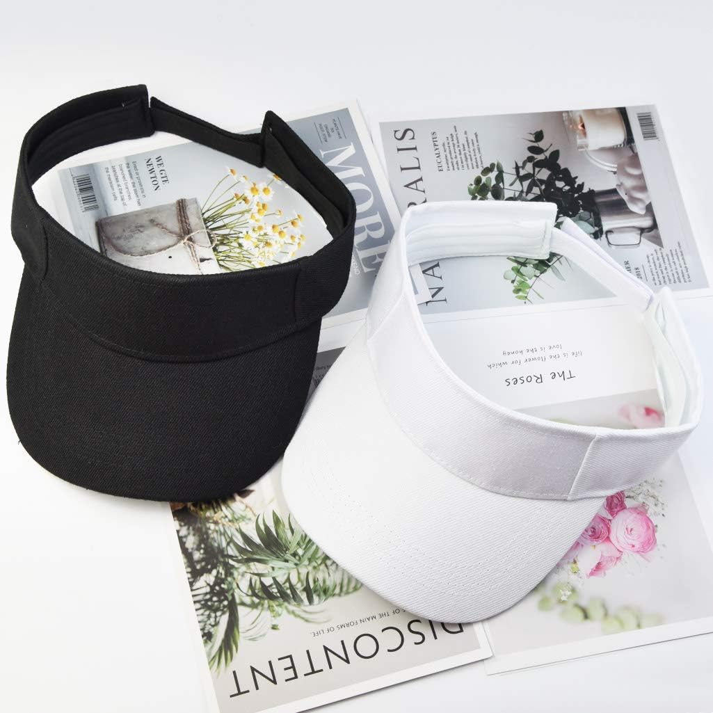 Marrywindix 5 Pieces Sport Wear Athletic Visor Sun Sports Visor Hat Visor Adjustable Cap for Women and Men (One Size)