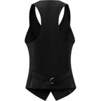V VOCNI Suit Vest for Women Waistcoat Vest Vintage Steampunk Dressy Casual Racerback Vest Jacket