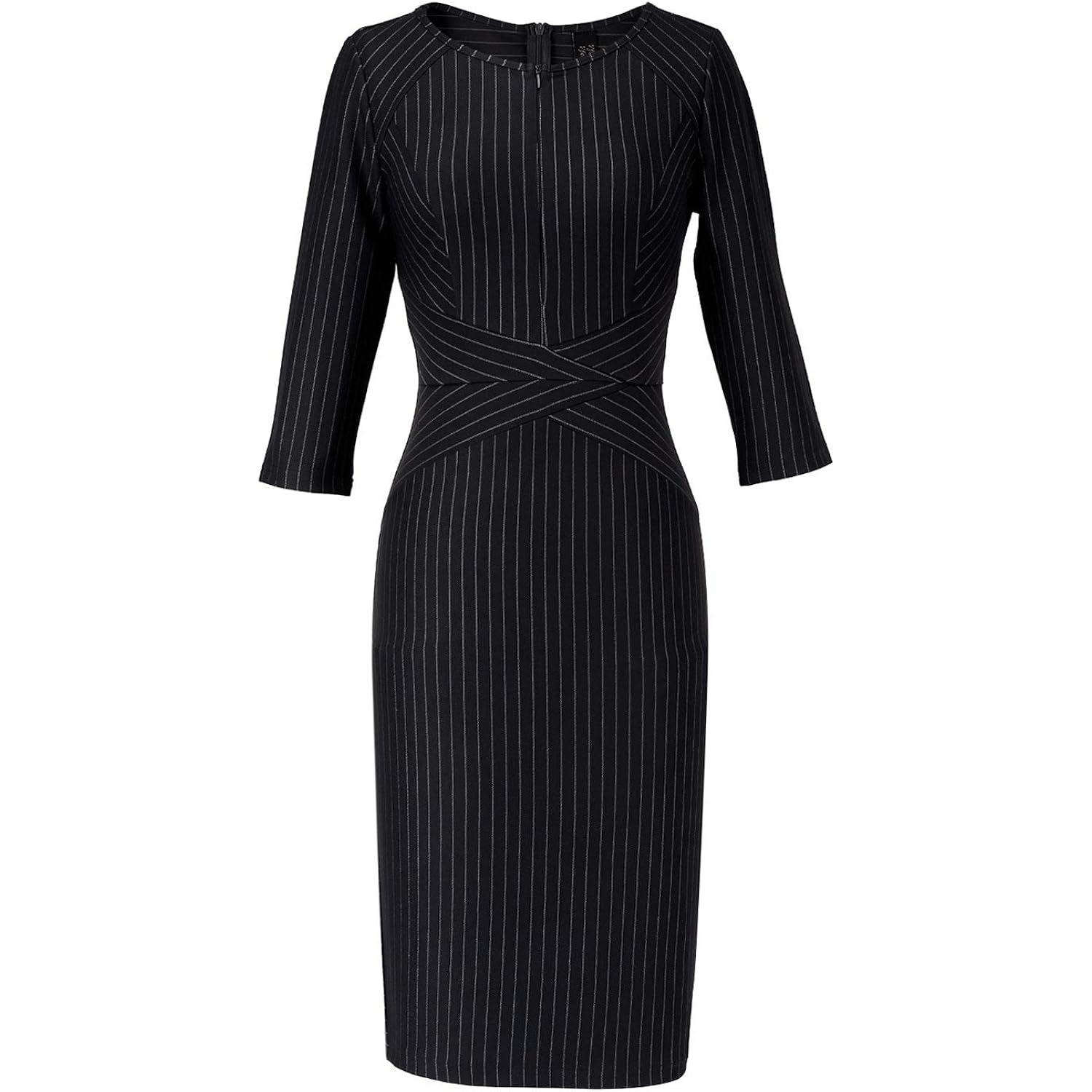 Womens Slim Zipper Up Work Business Office Party Bodycon Pencil Sheath Dress