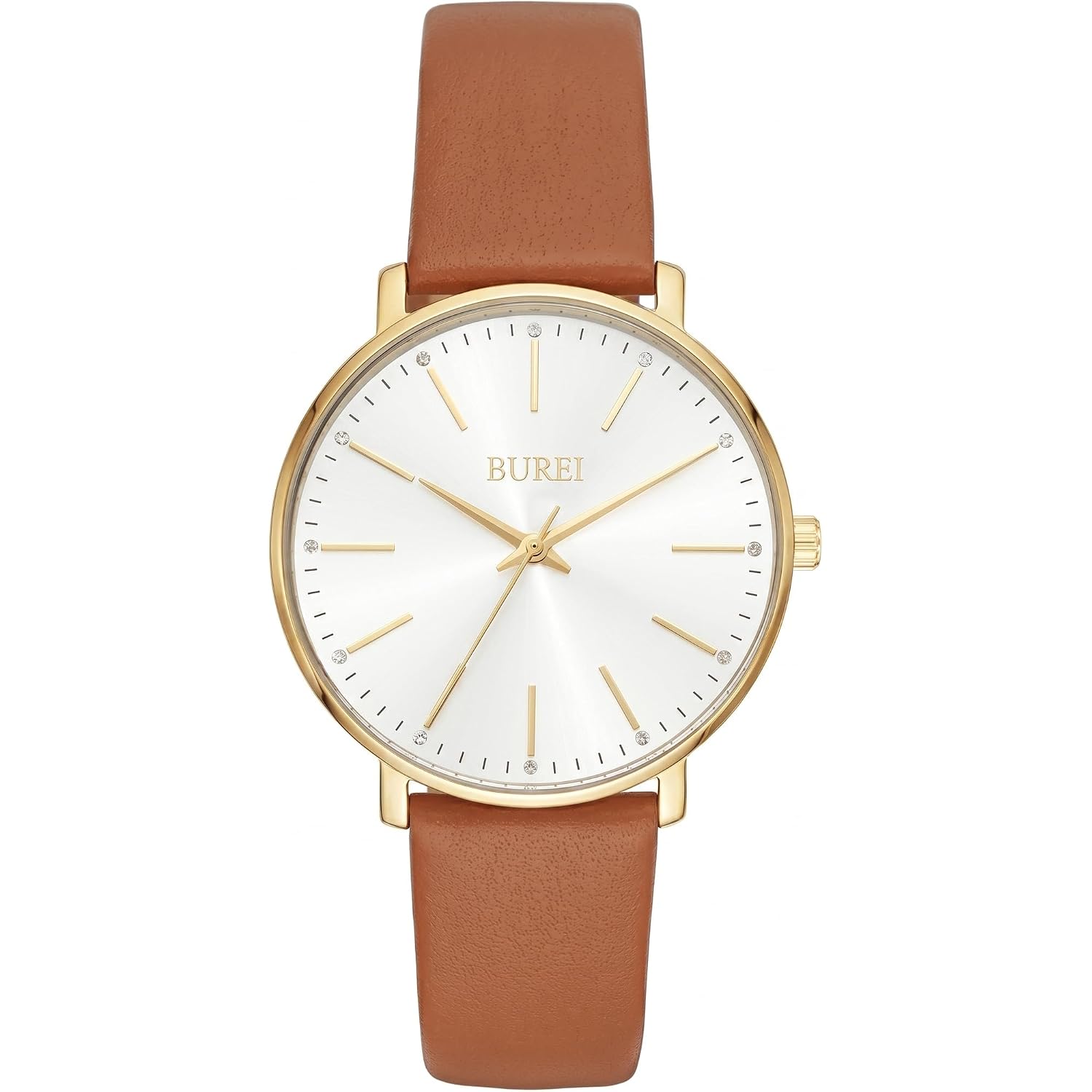 Burei Women Wrist Watches Large Face Fashion Minimalist Analog Leather Quartz Waterproof Watches For Women, Mothers Day Gifts For Mom