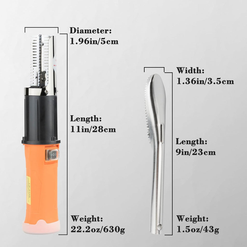 Cordless Electric Fish Scaler Tools,Built-In 12V Rechargeable Battery,2 Cutter Heads,Two-Way Rotated,Ipx7 Waterproof,Electric Fish Scaler Remover,Fish Scale Remover,Professional Fish Descaler Tool