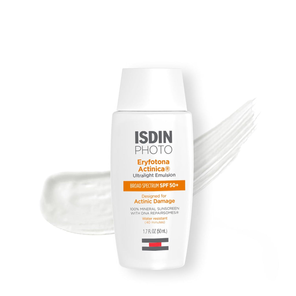 Isdin Eryfotona Actinica Spf 50+ | Mineral Sunscreen For Face With Zinc Oxide | 100% Mineral Uv Filters | No White Cast, Suitable For Sensitive Skin, Dermatologist Recommended