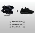 Bernal Black Sneakers For Women Walking Shoes Non Slip Lightweight Casual Breathable Tennis Shoes Work Travel
